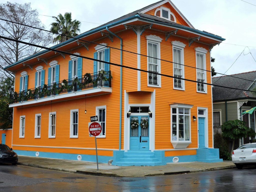 Colorful Creole-style home in New Orleans